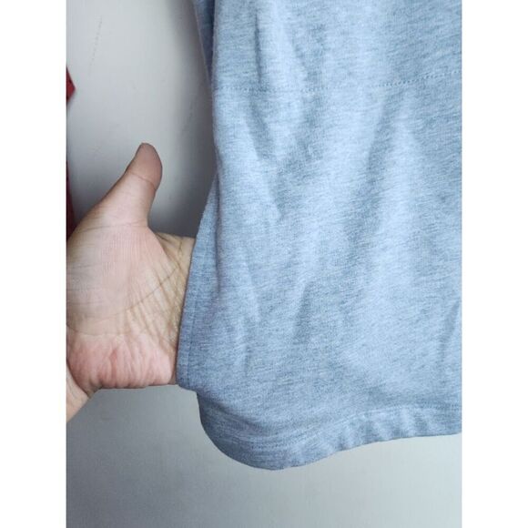 Pure Jill J.Jill Blue/Grey Pima Cotton/Modal Hooded Sweatshirt w/Pockets Medium - Picture 4 of 9